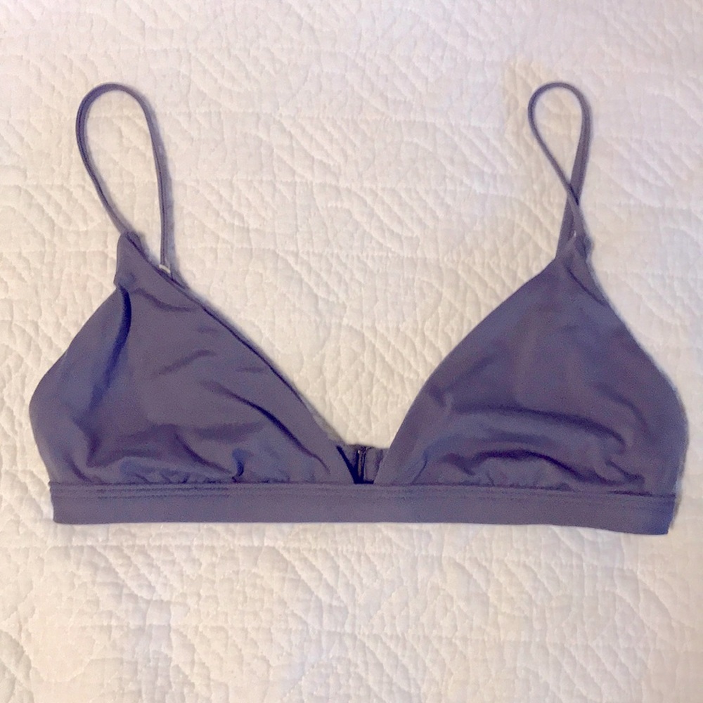 Roxy Purple Triangle Bikini Top